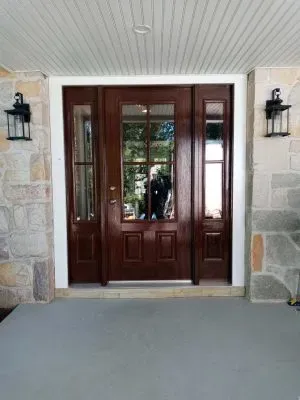 Fiberglass Entry door with Wood grain style