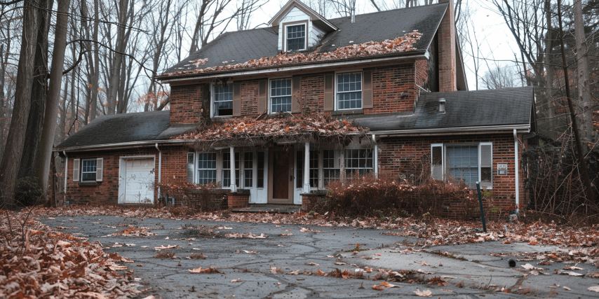 Suburban Style House Mold Growth